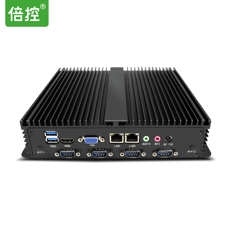 J1900工控机I3-3217U I5-4200U I7-4500U嵌入式多串口工控机 倍控linux windows电脑壁挂式