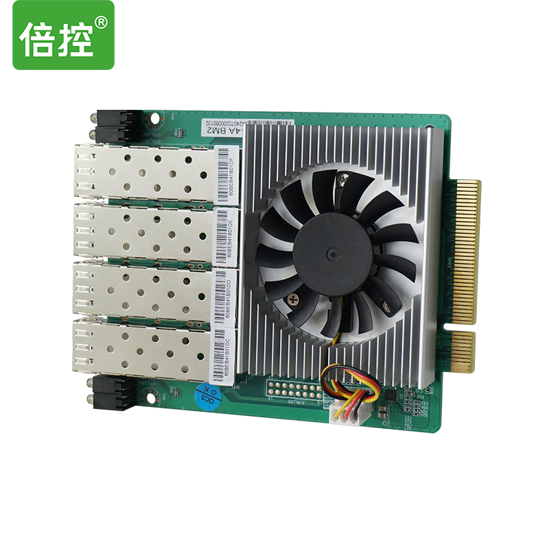 倍控X710/I350/82599万兆光纤网卡模板4SFP接口，8XPCI-E标准插槽软路由网卡opt710 opt599 c236的10G网卡